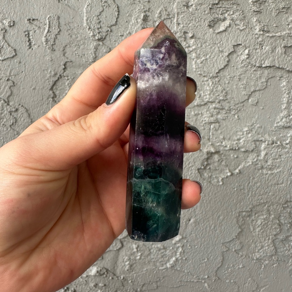 Natural Fluorite Crystal Tower